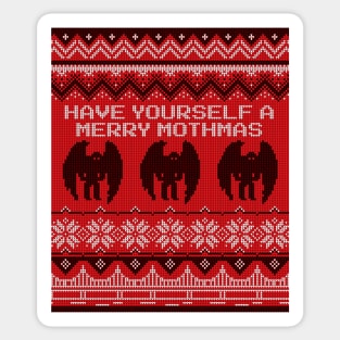 Have Yourself a Merry Mothmas Ugly Christmas Sweater Shirt Sticker